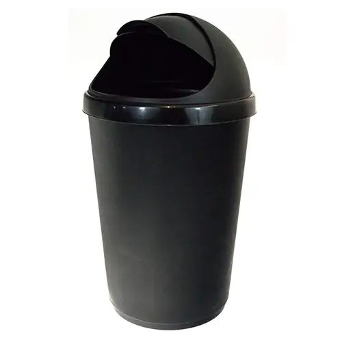 Black 50 Litre Bullet Bin with Lid