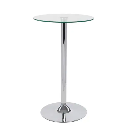Poseur Table Round Clear Glass