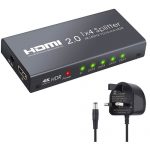 4 Way HDMI Splitter HDMI 4K@60Hz